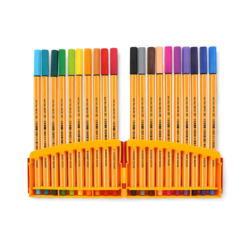 STABILO point 88 Fineliner - Set of 12 colors perfect for detailed illustrations and precise writing.

