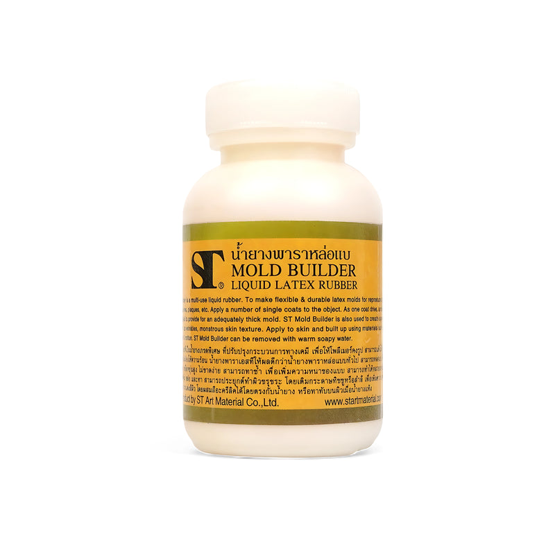 Bottle of ST Mold Builder Liquid Latex Rubber, ideal for creating flexible and detailed molds for arts, crafts, and special effects.

