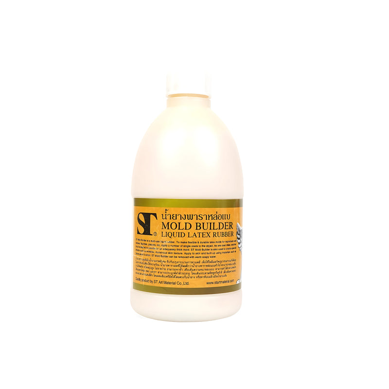 Bottle of ST Mold Builder Liquid Latex Rubber, ideal for creating flexible, reusable molds with fine detail for various casting materials.

