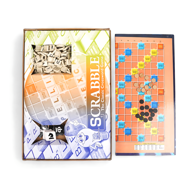 Scrabble Classic Crossword Game – Fun Vocabulary and Spelling Challenge for All Ages ''