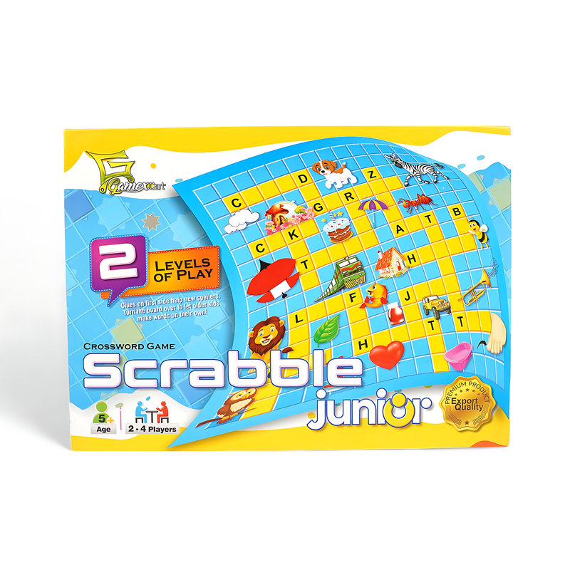 Scrabble Junior – Fun and Educational Crossword Game with 2 Levels of Play