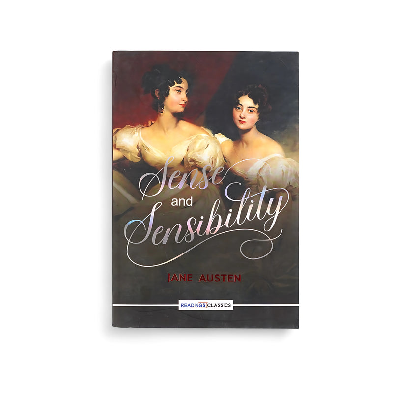 Cover of Sense and Sensibility by Jane Austen, featuring a portrait of two women in classical attire, symbolizing the novel's central characters, Elinor and Marianne Dashwood.






