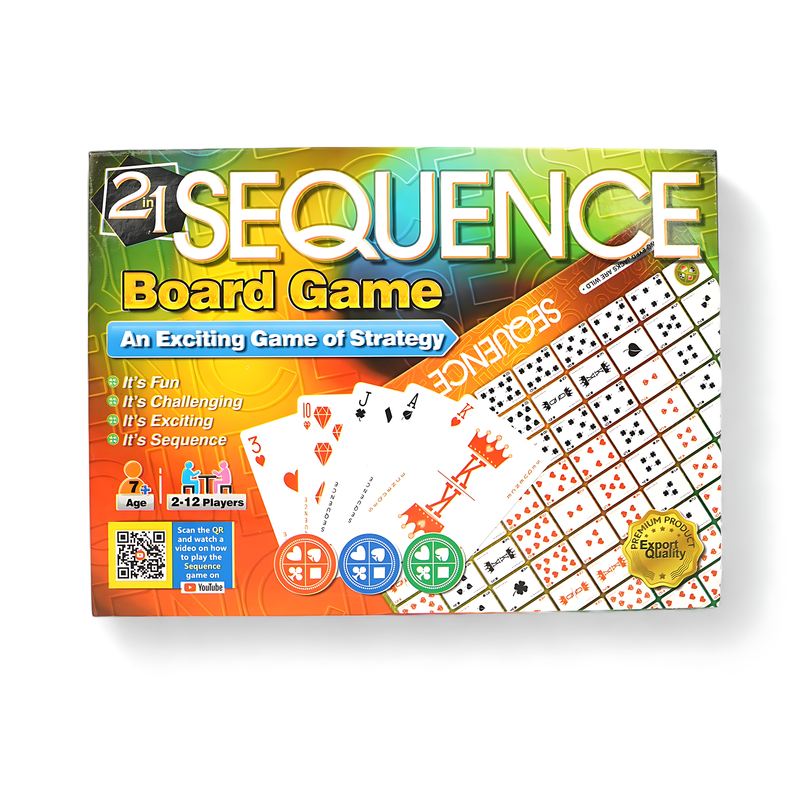 Sequence Board Game - 2 in 1 Fun and Strategy for Family Entertainment
