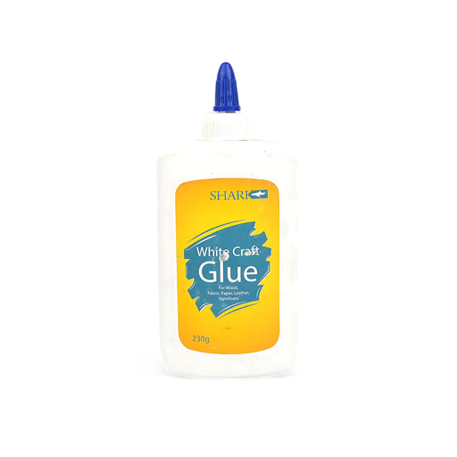 Shark White Craft Glue in 230g variants – Multipurpose adhesive for various surfaces.

