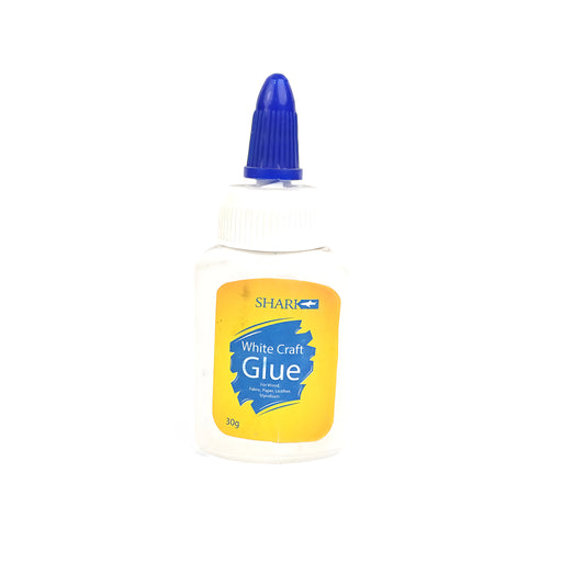 Shark White Craft Glue in 30g variants – Multipurpose adhesive for various surfaces.

