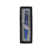 Sheaffer Luxury blue ink pen in a sleek gift box, ideal for professional use and gifting.

