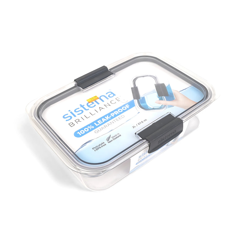 Sistema Brilliance Leak-Proof Storage Container – 2L, BPA-Free, Durable and Secure Food Storage