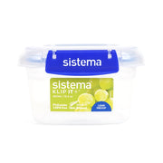 Sistema Klip It+ 400ml food storage container with blue clips and leak-proof seal, designed for small portions and snacks. BPA-free and phthalate-free for safe food storage.






