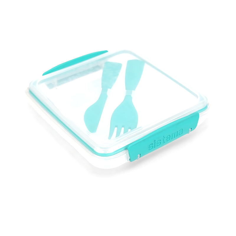 Sistema Lunch Box with Built-in Cutlery – Leak-Proof and Convenient Meal Storage