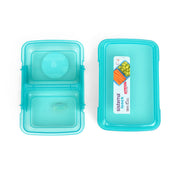 Sistema Lunch Box with Dividers in turquoise, perfect for packing balanced meals. Features multiple compartments and a secure locking lid for portability and freshness.






