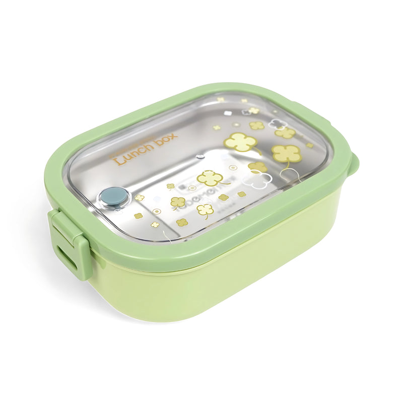Stainless Steel Lunch Box with Cute Floral Design - Eco-Friendly and Durable