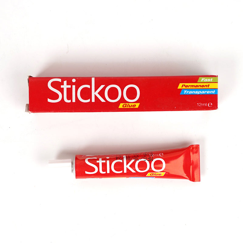 Stickoo Transparent Glue -- 12ml – Fast, permanent adhesive available in multiple sizes for crafting, home, and office use.