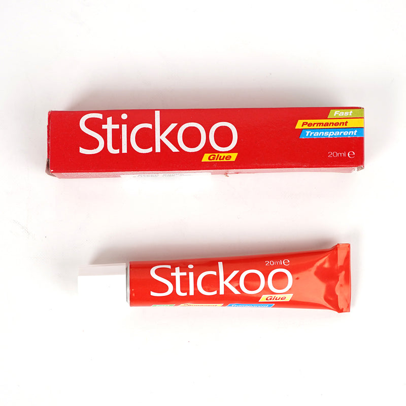 Stickoo Transparent Glue -- 20ml – Fast, permanent adhesive available in multiple sizes for crafting, home, and office use.