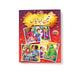 Illustrated cover of Teen Kahaniyan, featuring three framed story scenes with colorful characters showcasing courage, empathy, and teamwork, set against a bright background.

