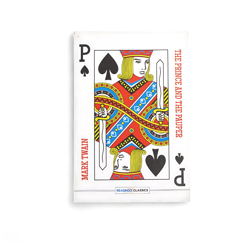 Cover of The Prince and the Pauper by Mark Twain, featuring a vibrant playing card illustration symbolizing the exchange of roles between the prince and the pauper.







