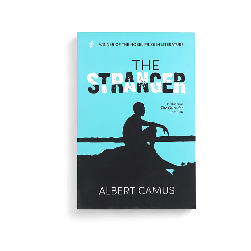 Cover of The Stranger by Albert Camus, featuring a silhouette of a man sitting near the water, capturing the theme of solitude and existential reflection.






