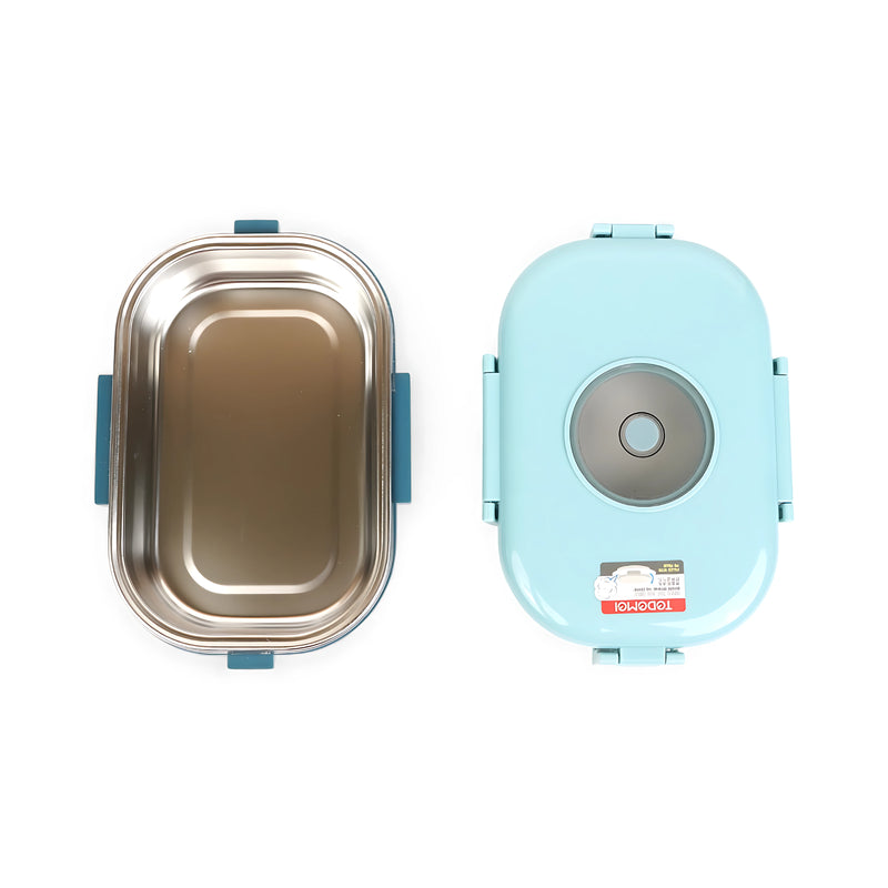 Todomei Lunch Box with Airtight Seal - Dual Compartment, Blue Color