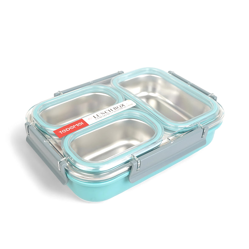 Todomei Stainless Steel Lunch Box - Dual Compartment with Pink and Blue Variants