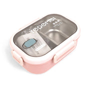 Todomei Stainless Steel Lunch Box with dual compartments, pink accents, and leak-proof design for fresh and organized meals. Eco-friendly and durable.






