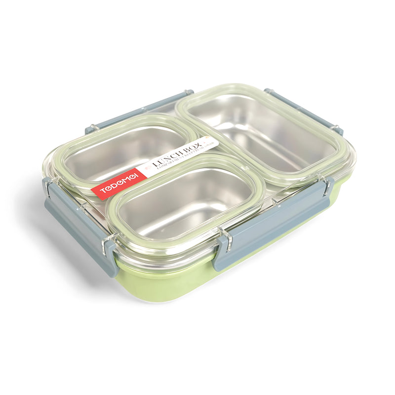 Todomei Stainless Steel Lunch Box - Dual Compartment with Pink and Blue Variants