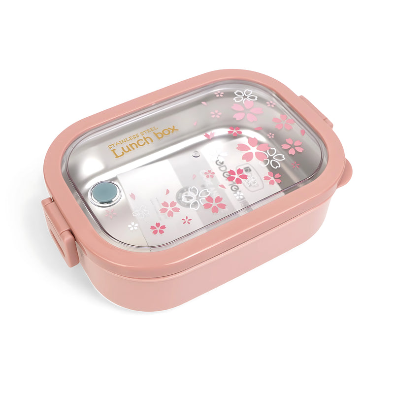 Todomei Stainless Steel Lunch Box with Floral Design – Leak-Proof, Elegant, and Durable Meal Storage