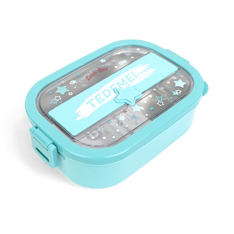 Todomei Stainless Steel Lunch Box with Star Design - Blue. Green and Pink - Fun and Stylish Storage Solution