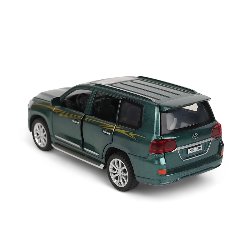 Toyota Land Cruiser Diecast Model - Elegant Green SUV Miniature with Opening Doors and Realistic Interior