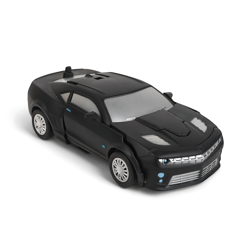 Transforming Robot Car Toy - Yellow, Black and Red Action Figure with Car-to-Robot Conversion and Realistic Details