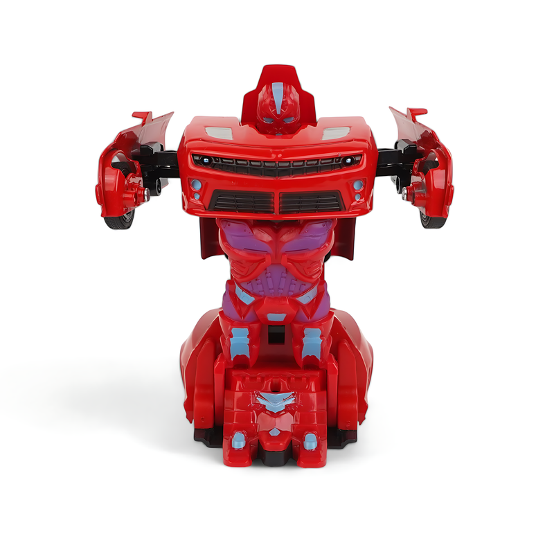 Transforming Robot Car Toy - Yellow, Black and Red Action Figure with Car-to-Robot Conversion and Realistic Details