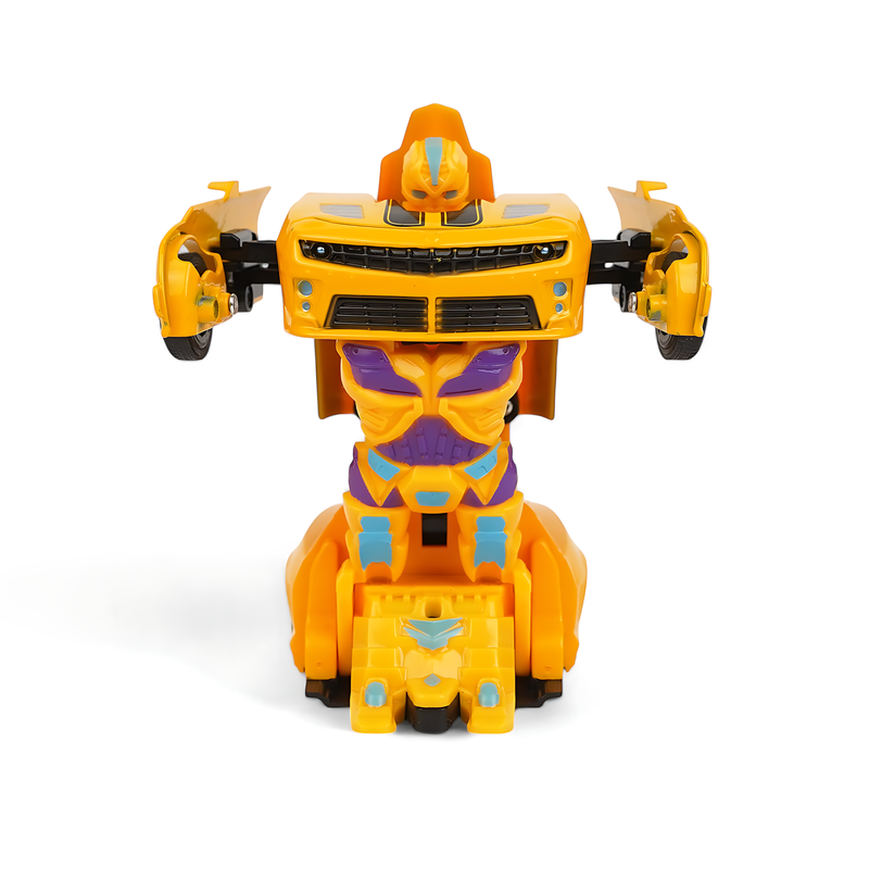 Transforming Robot Car Toy - Yellow, Black and Red Action Figure with Car-to-Robot Conversion and Realistic Details
