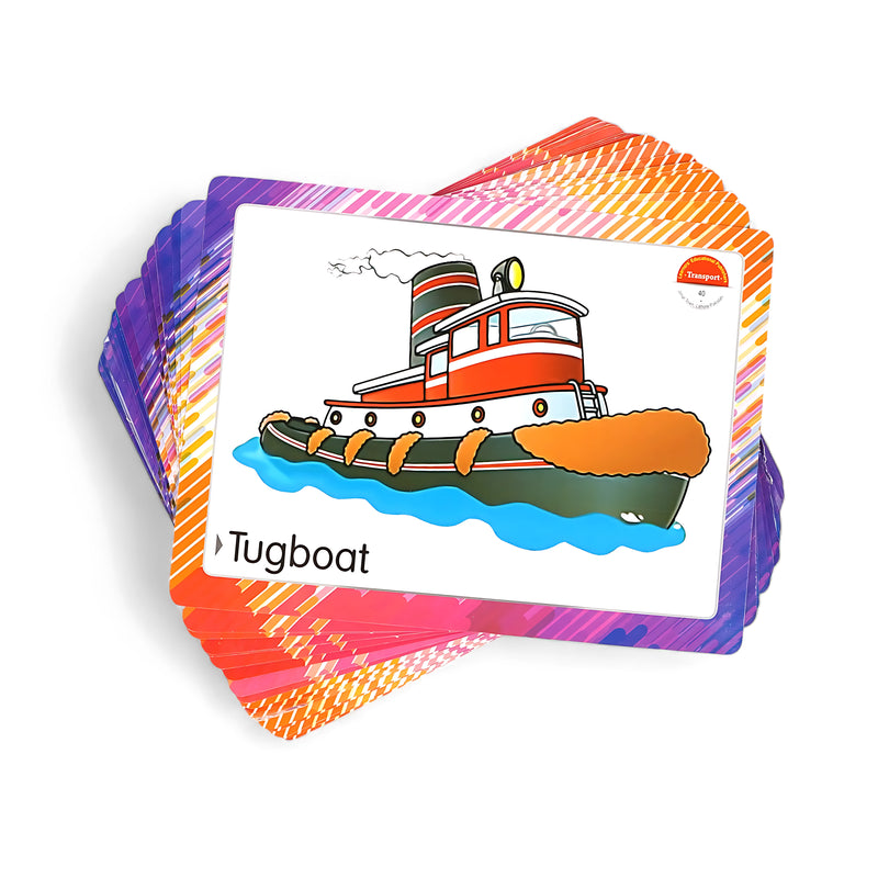 Transport Flashcards - Picture Learning Set for Kids