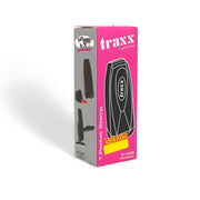 Traxx 51438 T-Pocket self-inking stamp with 14 x 38 mm size, shown with vibrant packaging for portability and professional use.

