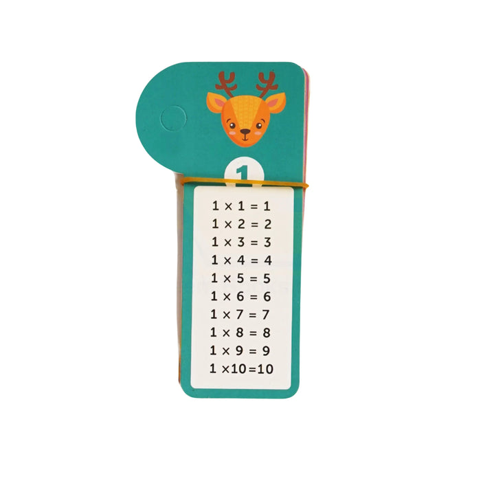 Treehole 3-in-1 Wooden Multiplication Board Game – Educational Math Learning Tool for Kids 36+ months, colorful numbered blocks with flashcards and dice. - Table cards