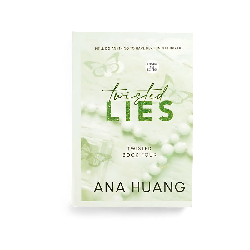 Cover of Twisted Lies by Ana Huang, featuring soft green tones with butterflies and pearls, reflecting themes of fragility, transformation, and hidden truths in an emotionally gripping romance.






