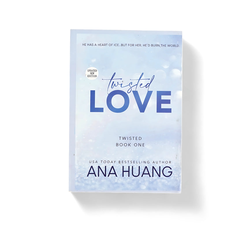Cover of Twisted Love by Ana Huang, with soft blue tones and elegant typography, reflecting the emotionally intense romance between the characters.






