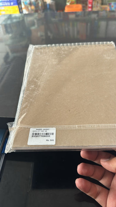 Gold Star Acrylic Artist’s Pad A4 – Canvas Textured Paper for Acrylic & Oil Painting (250gsm, 18 Sheets)