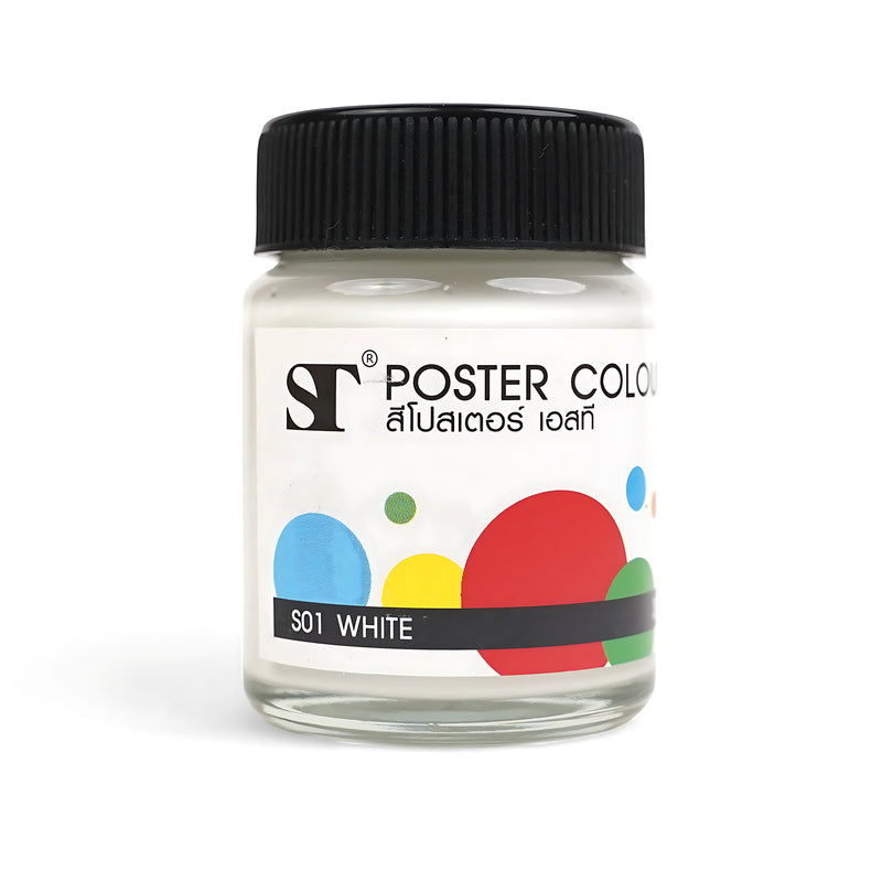 ST Poster Colour Individual Jars - High-Quality Pigmented Poster Paint
