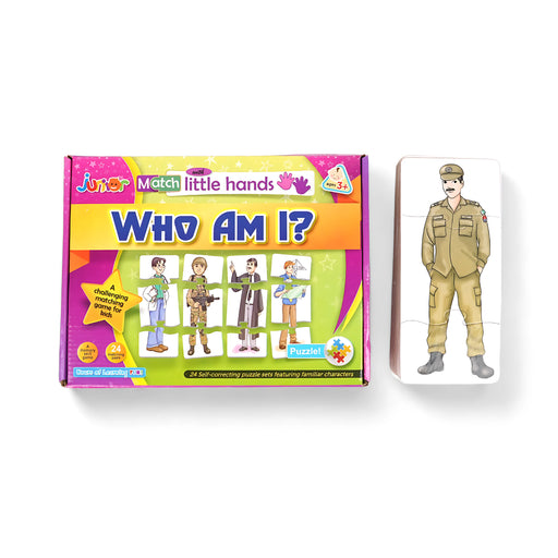 Who Am I? Match Little Hands Puzzle - Educational Occupations Matching Game for Kids

