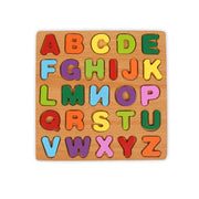  Wooden ABC Alphabet Puzzle Board featuring colorful letters A to Z, designed for early learning and educational play for toddlers.