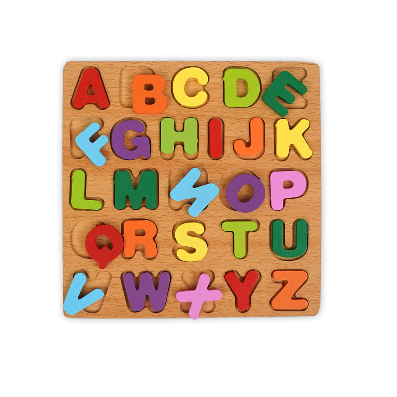  Wooden ABC Alphabet Puzzle Board featuring colorful letters A to Z, designed for early learning and educational play for toddlers. img2