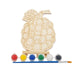 Wooden Berry Painting Kit for Kids with standable berry design, 6 paints, and brush.

