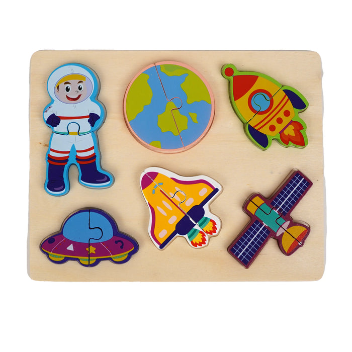 Wooden Space Adventure Puzzle Set - 6 Pieces