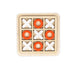 Wooden Tic-Tac-Toe board game with white X's, perfect for strategy and family fun, available in two stylish variants for players of all ages.