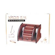 Xinda Wooden Desk Organizer with compartments and built-in drawer for efficient desk storage.

