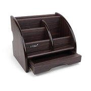 Xingli XL-5027 Wooden Pen Holder with multiple compartments, ideal for desk organization in office and home settings.

