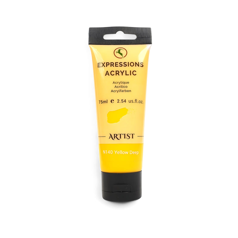 Expressions 75ml Acrylic Paint Tube – Premium Artist Acrylics in 33 Unique Colors