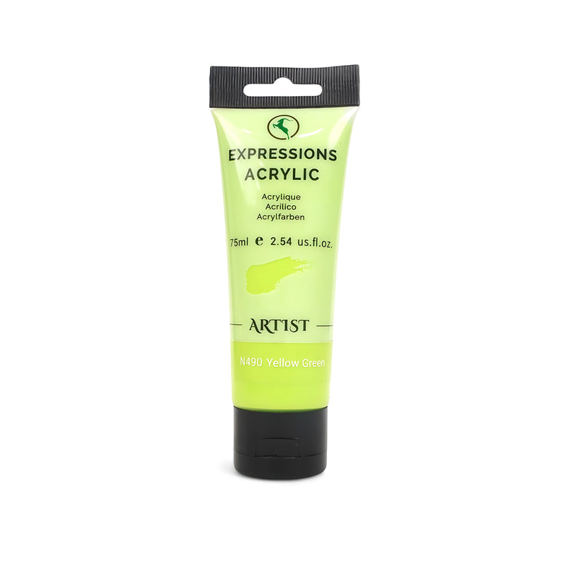 Expressions 75ml Acrylic Paint Tube – Premium Artist Acrylics in 33 Unique Colors