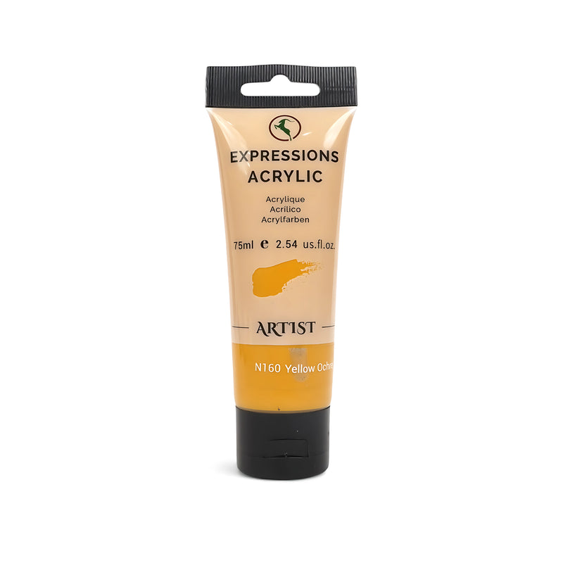 Expressions 75ml Acrylic Paint Tube – Premium Artist Acrylics in 33 Unique Colors